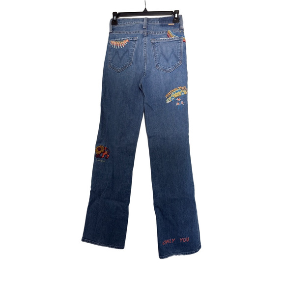 MOTHER Superior The Rambler Sneak Jeans Running With Scissors Size 24 $350 - Picture 11 of 11